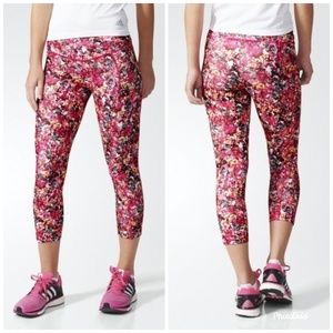 [Adidas] Run 3/4 Capri Tight Floral Print